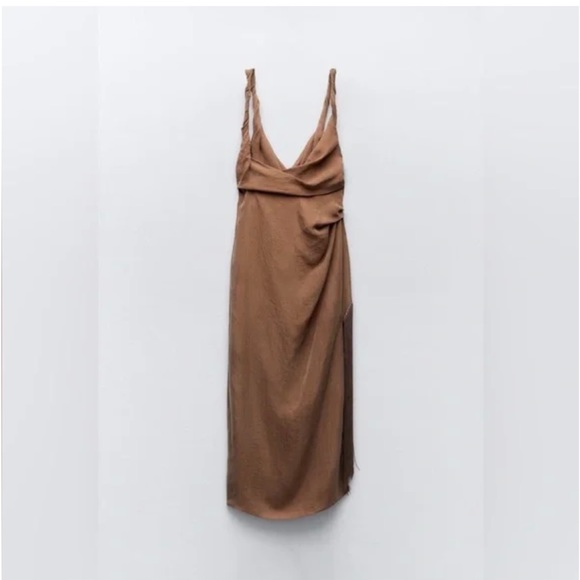 ZARA LIMITED EDITION FRINGED SARONG STYLE DRESS - Picture 9 of 10